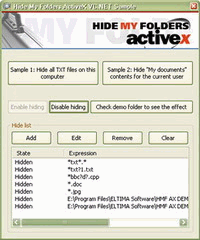 Hide My Folders ActiveX ActiveX Product